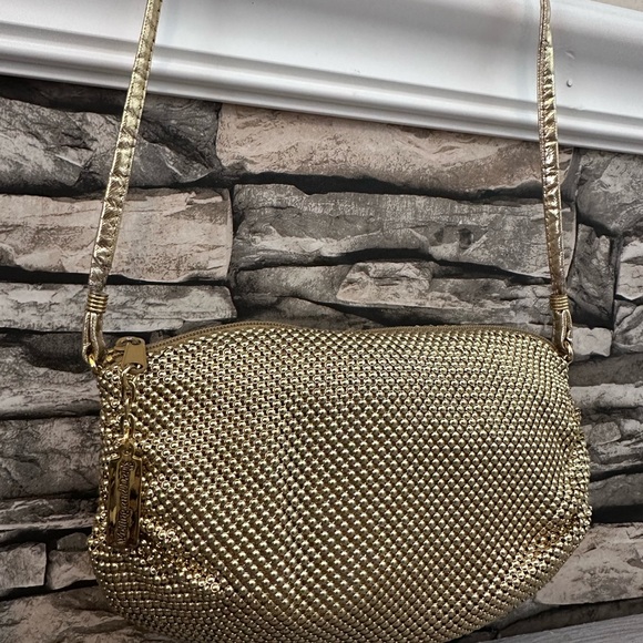 Whiting & Davis Handbags - Vintage Whiting and Davis Gold Mesh Evening Bag